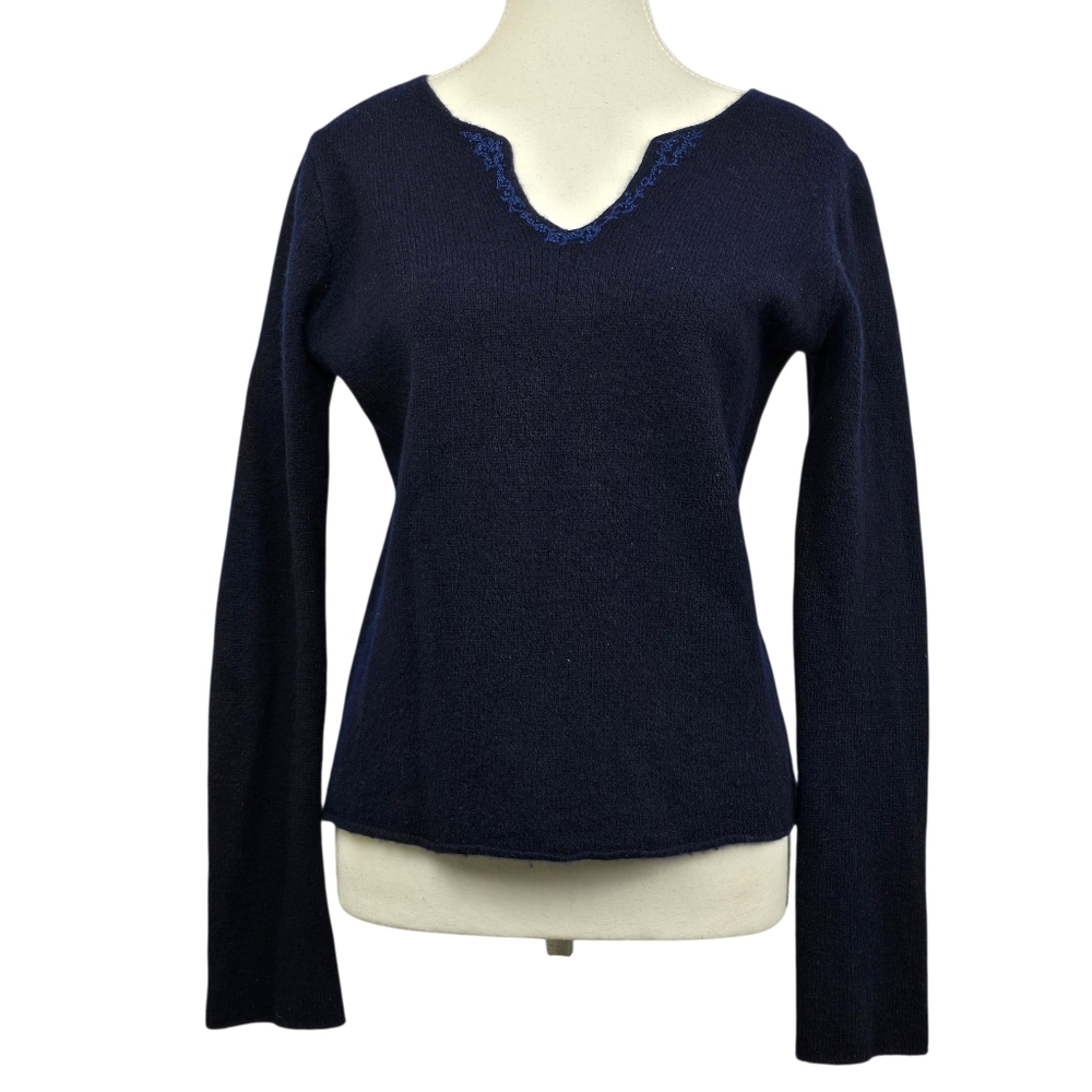 Abercrombie & Fitch Vintage Deep Blue Mohair Blend Sweater, Sz M